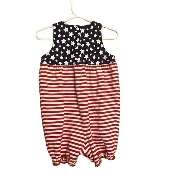 Starting Out Stars & Strips Patriotic 24 Month Girls Baby One Piece. - Picture 2 of 2